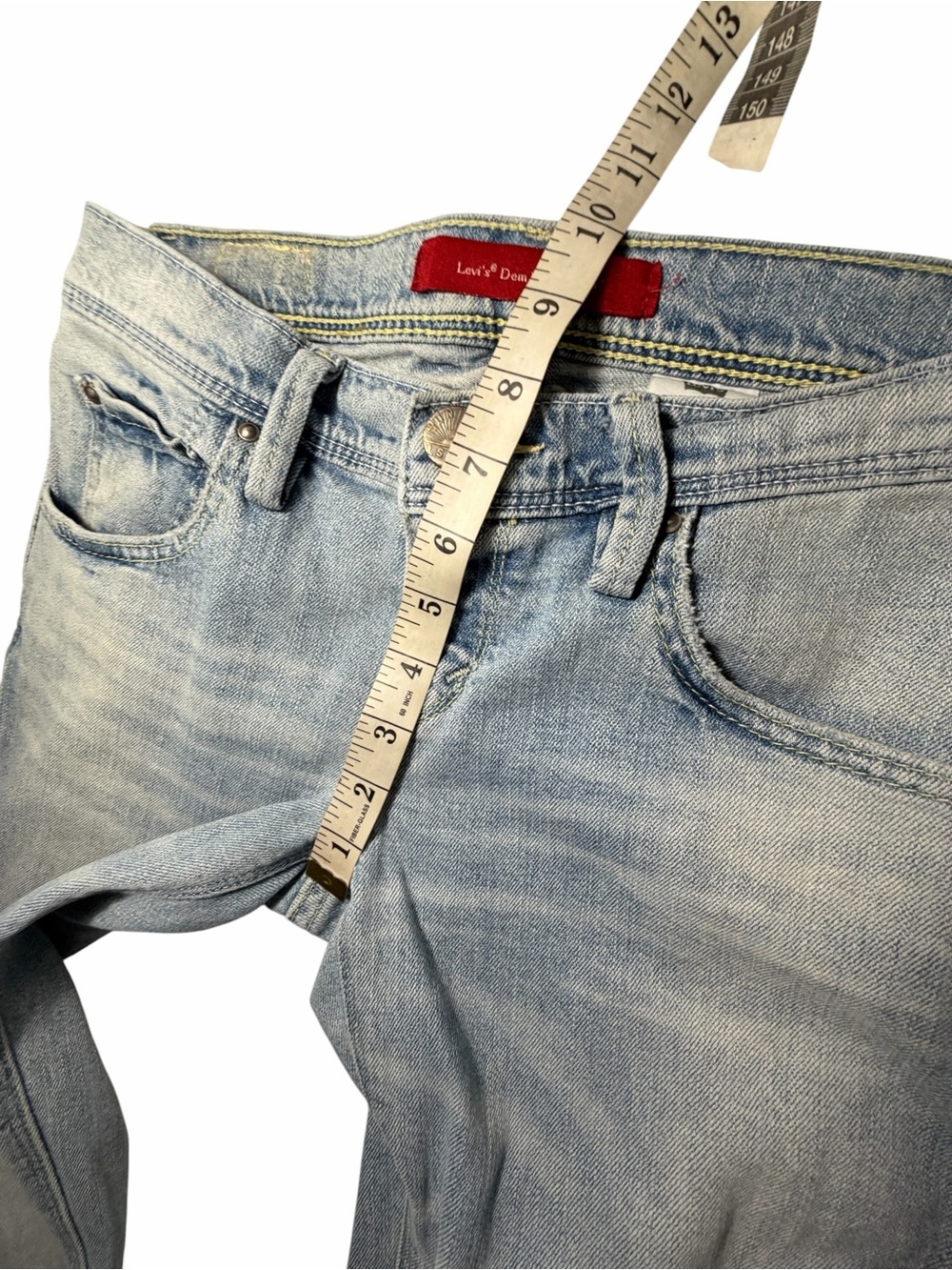 Levis Demi Boot 508 Light Wash Jeans - Classic Straight Fit Sz 27 - Picture 10 of 12